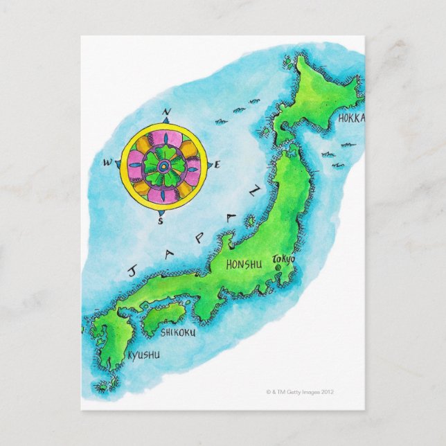 Carte du Japon (Devant)