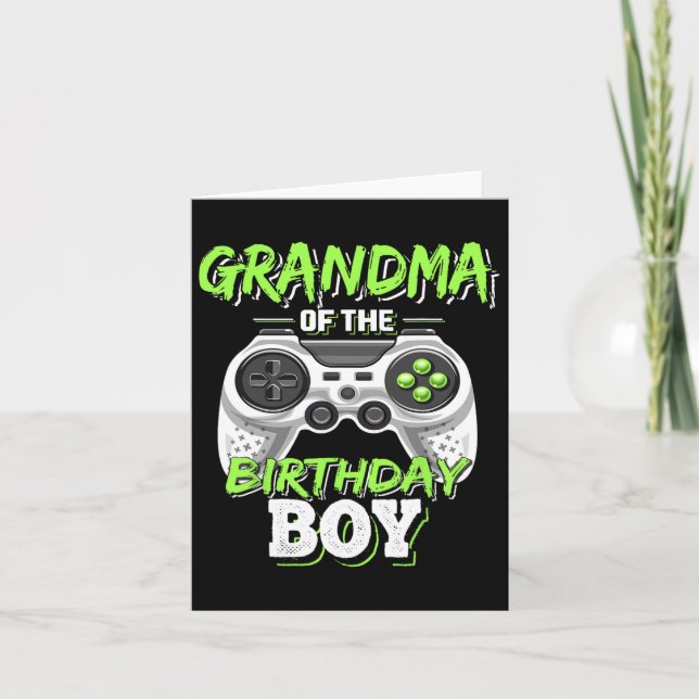 Carte Du Jeu Vidéo Correspondant Garçon Anniversaire Ann (Devant)