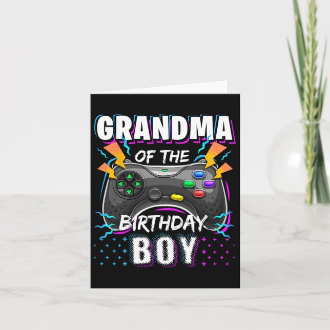 Carte Du Jeu Vidéo Correspondant Garçon Anniversaire Ann (Devant)