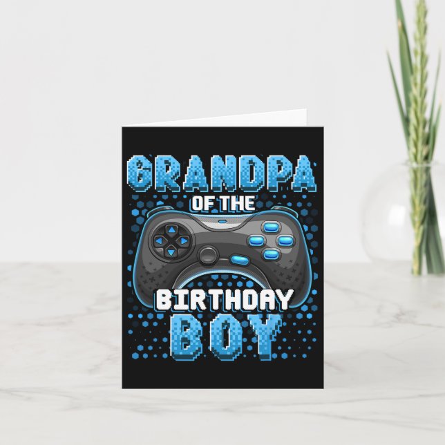 Carte Du Jeu Vidéo Correspondant Garçon Anniversaire Ann (Devant)