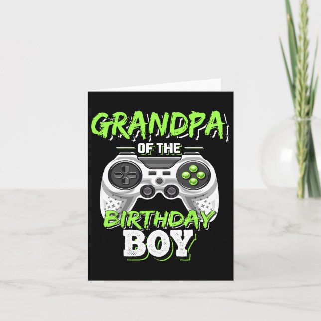 Carte Du Jeu Vidéo Correspondant Garçon Anniversaire Ann (Devant)