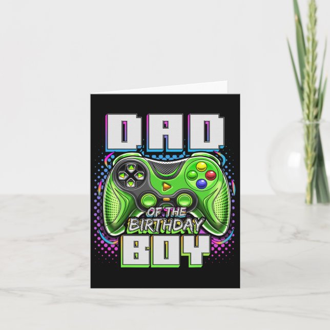 Carte Du Jeu Vidéo Correspondant Garçon Anniversaire P (Devant)