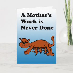 Carte du jour de mère de chat de mère