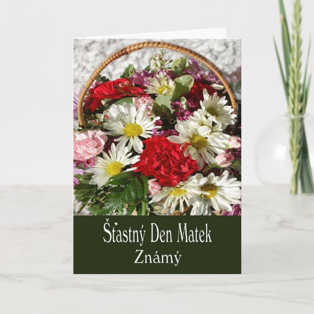 Carte du jour de mère pour l'ami en Tchèque (Devant)