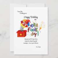 Carte du jour des fêtes d'avril