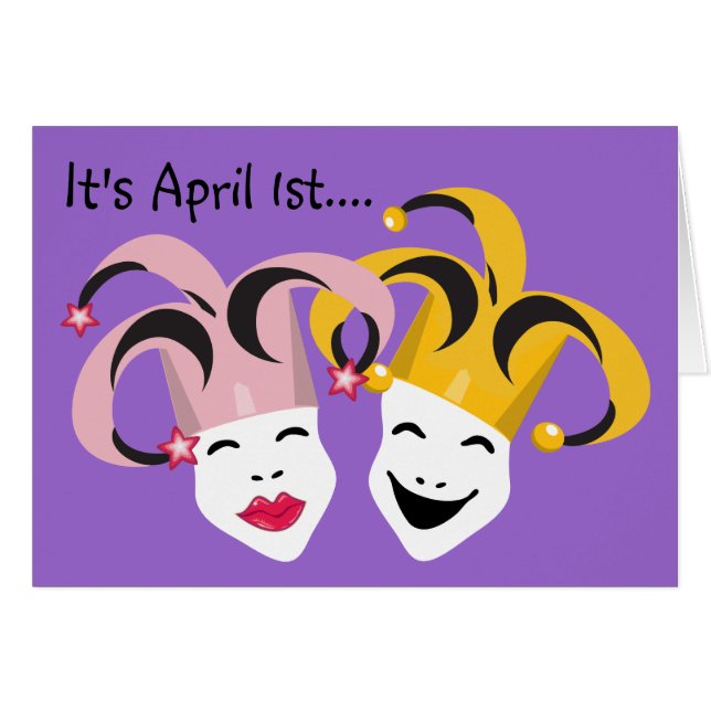 Carte du jour d'imbécile d'avril (Devant horizontal)