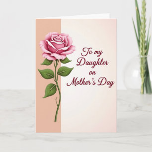Carte du jour pour les filles de Rose Polka Dot