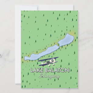 Carte du lac Balaton en Hongrie