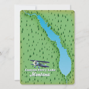 Carte du lac Canyon Ferry Lake Montana
