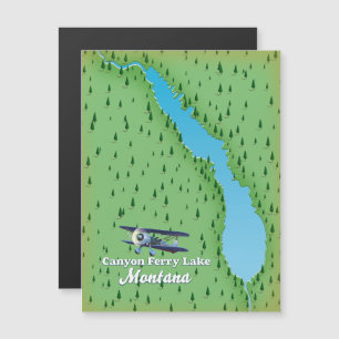 Carte du lac Canyon Ferry Montana