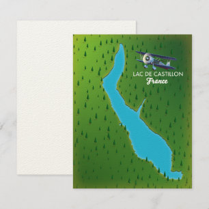 Carte du Lac de Castillon France