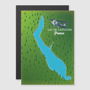 Carte du Lac de Castillon France