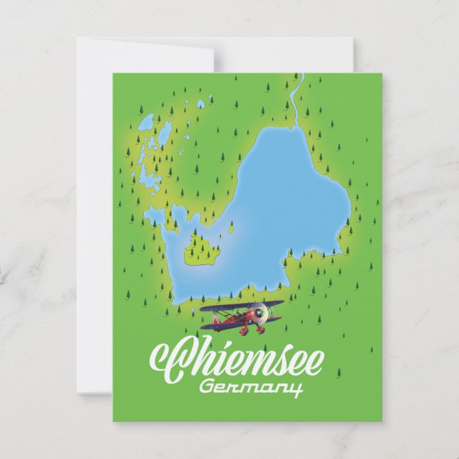 carte du lac de chiemsee Allemagne (Devant)