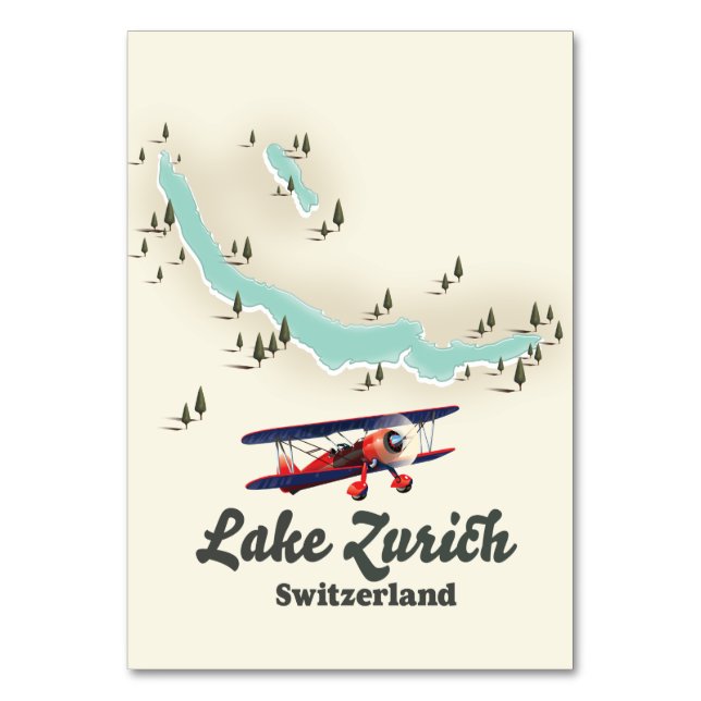 carte du lac de Zurich en Suisse (Par défaut)