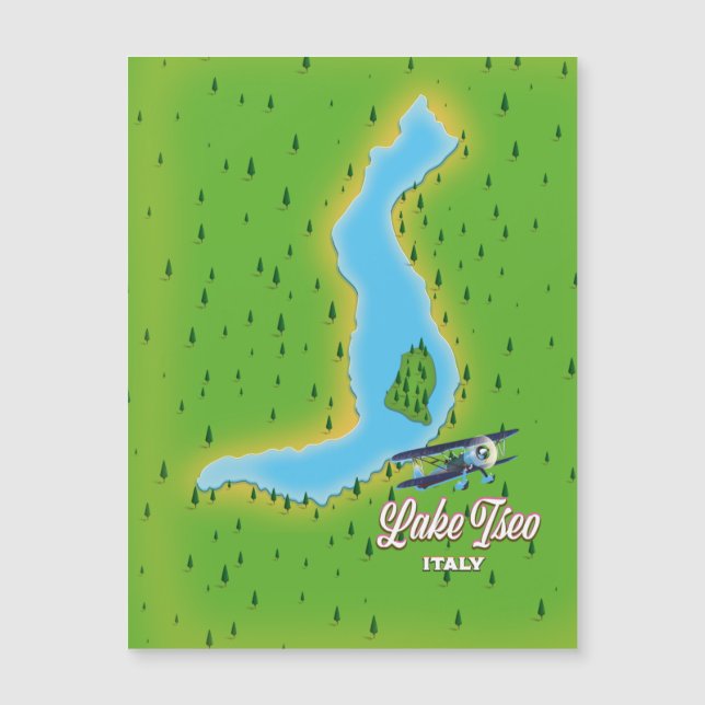 Carte du lac d'Iseo Italie (Devant)