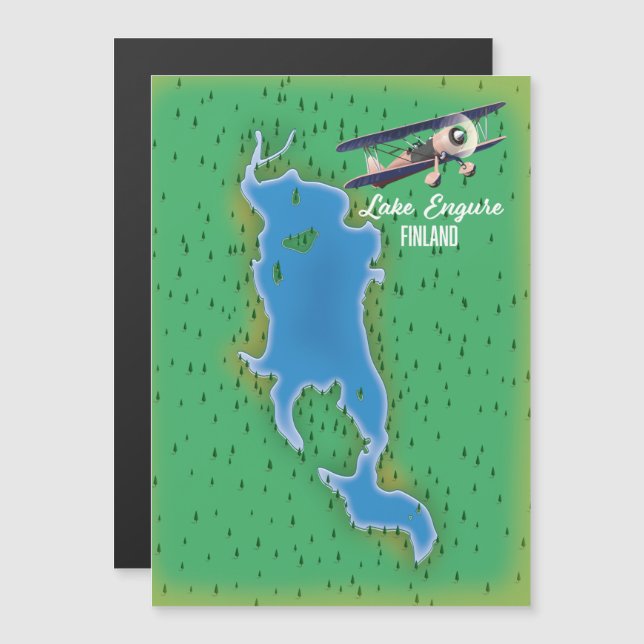 Carte du lac Engure en Finlande (Devant / Derrière)