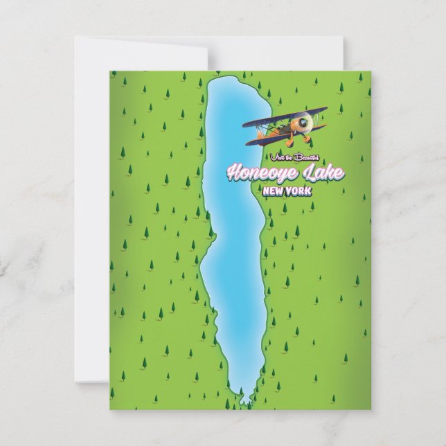 carte du lac Honeoye New York (Devant)