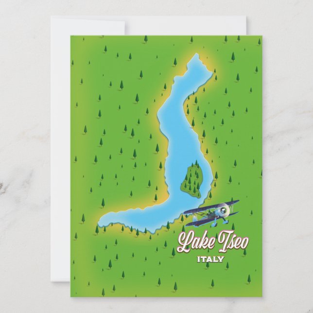 Carte du lac Iseo Italie (Devant)