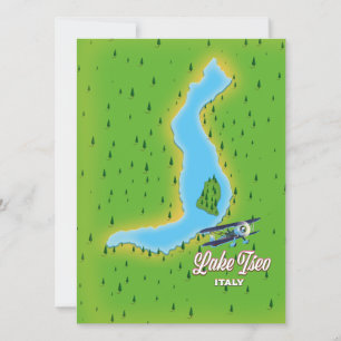 Carte du lac Iseo Italie