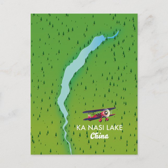 Carte du lac Ka Nasi Chine (Devant)