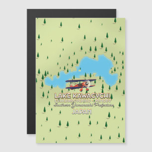Carte du lac Kawaguchi Fujikawaguchiko & Minobu Ja
