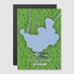 Carte du lac Kochelsee, Allemagne