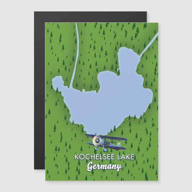 Carte du lac Kochelsee, Allemagne (Devant / Derrière)