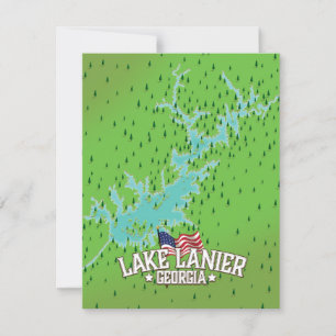 Carte du lac Lanier Géorgie