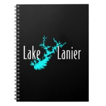 Carte du lac Lanier Géorgie Cahier à spirale Class