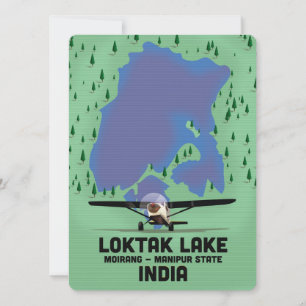 Carte du lac Loktak, État du Manipur, Inde