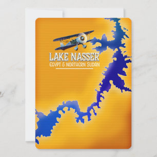 Carte du lac Nasser Égypte et Soudan