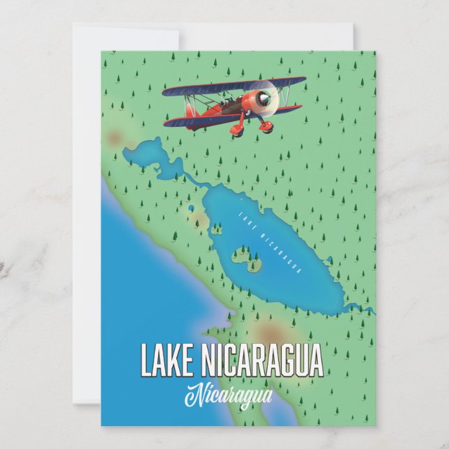 Carte du lac Nicaragua, Nicaragua (Devant)