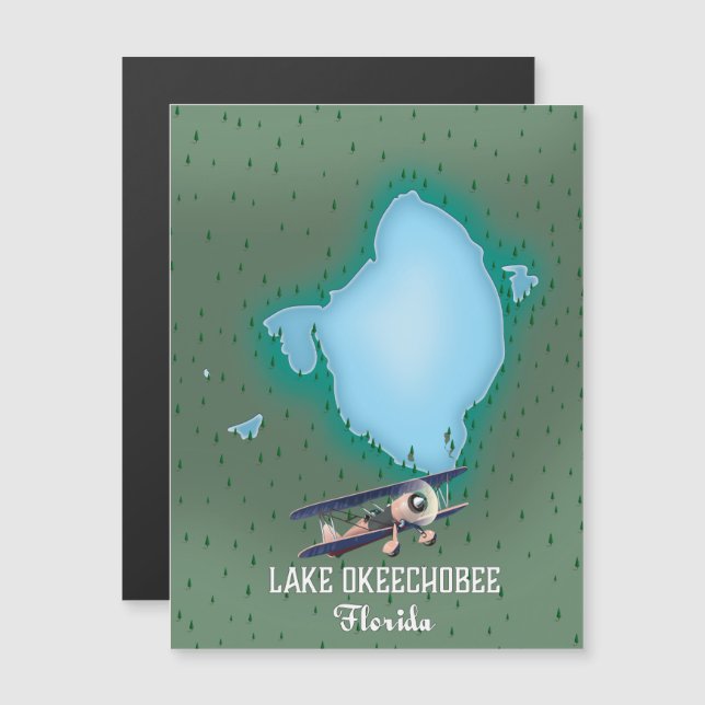 Carte du lac Okeechobee Floride. (Devant / Derrière)