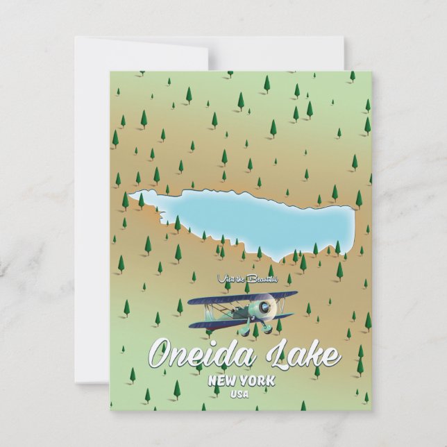 carte du lac Oneida New York (Devant)