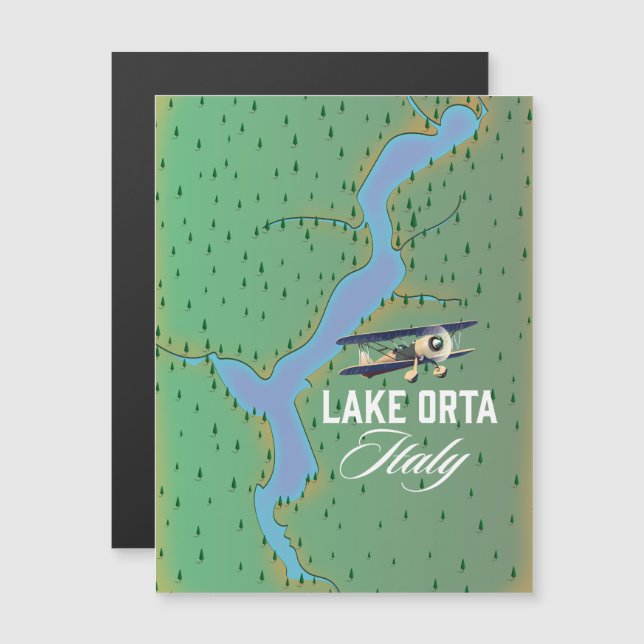 Carte du lac Orta Italie (Devant / Derrière)