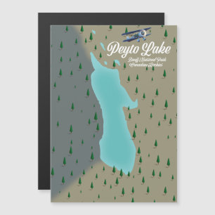 carte du lac Peyto dans les Rocheuses canadiennes