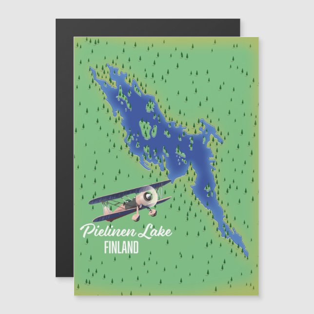 Carte du lac Pielinen Finlande (Devant / Derrière)