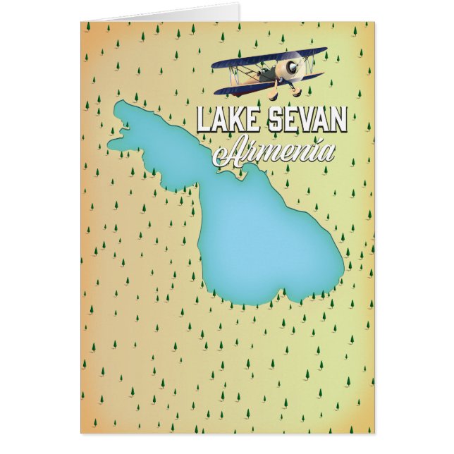 Carte du lac Sevan Arménie (Devant)