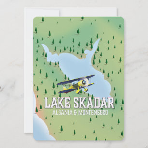 Carte du lac Skadar Albanie et Monténégro