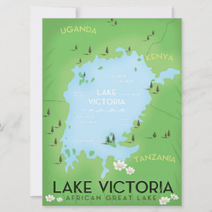 Carte du lac Victoria - Afrique Great Lake Voyage 