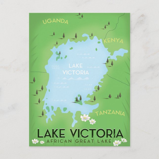 Carte du lac Victoria - Afrique Great Lake Voyage  (Devant)