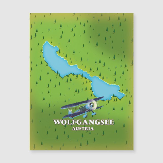 Carte du lac Wolfgangsee Autriche (Devant)