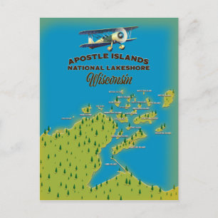 Carte du Lakeshore national des îles Apôtres