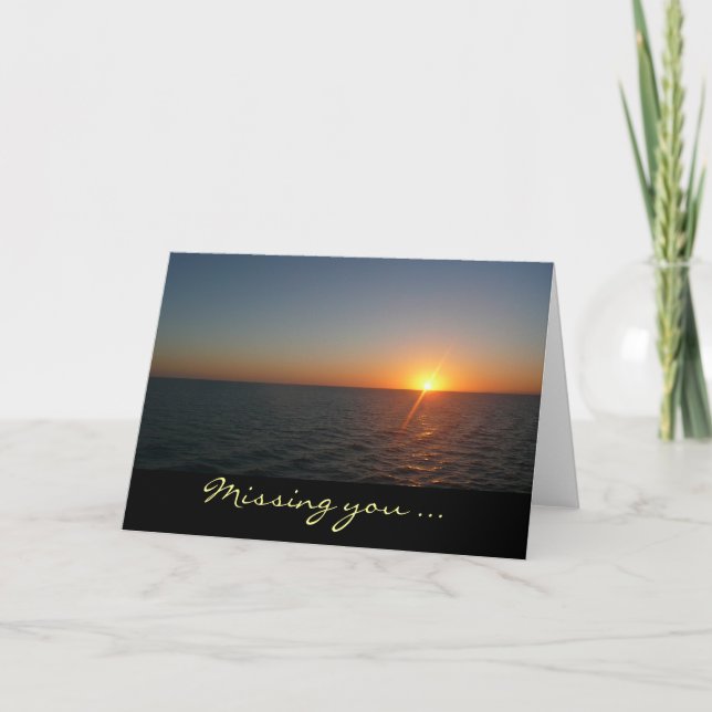 Carte du lever du soleil en mer (Devant)