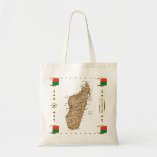 Carte du Madagascar + Sac de drapeaux