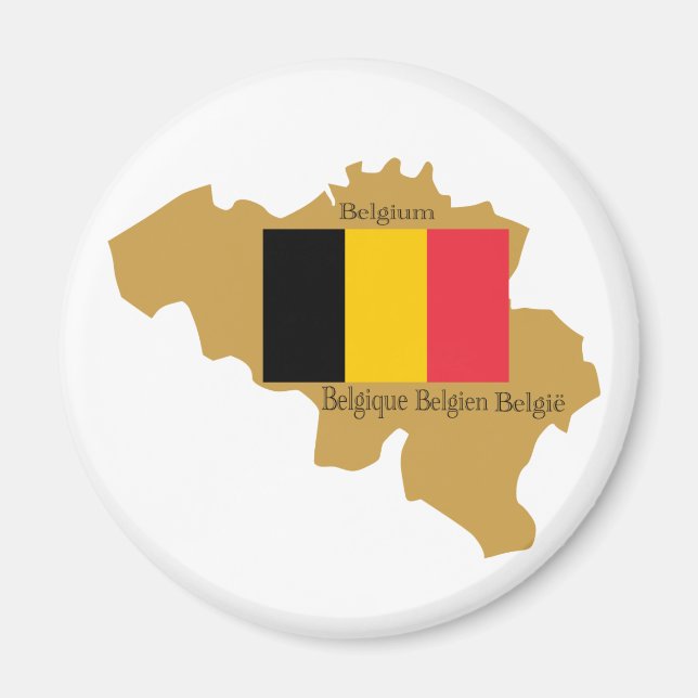 Carte du Magnet de Belgique (Devant)