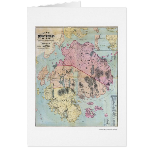 Carte du Maine de l'Île déserte de bâti - 1887 (Devant)