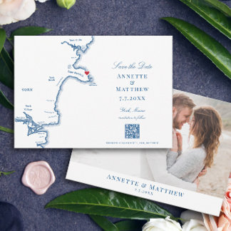Carte du Maine de York Marine Destination Mariage