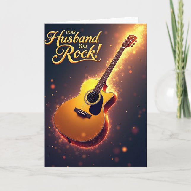 Carte du mari à la guitare d'or (Devant)