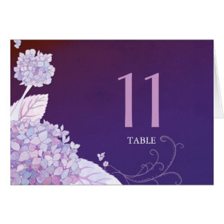 Carte du Mariage de jardin Hydrangeas Plum